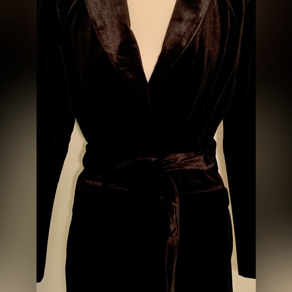 INC International Concept Petite Velvet Wrap Jacket - Picture 3 of 6